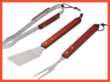 Set Kit per Barbecue Grill Accessori Acciaio Inox Spatola Attrezzi Utensili 3 PZ Accessori per Grill & Barbecue price