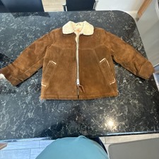 Giacca foderata sherpa pelle scamosciata ragazzo anni 60 vintage Lakeland Sportswear taglia 8 Overcoat Ragazzo price