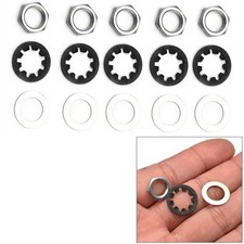 Set dadi e rondelle potenziometrici 15 pezzi accessori cromati per pentole chitarra CTS Accessori per Pots e price