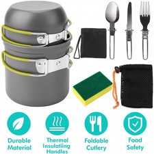 Set Articoli da Cucina Campeggio Portatile, Picnic Escursionismo Viaggio Esterno Pieghevole Pentola e Padella Pot / Pan Set price