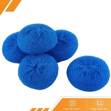 Set 5 Pentole Padella Rete Plastica Pulizia Lavaggio Scrubber Pad Blu Pot / Pan Set price