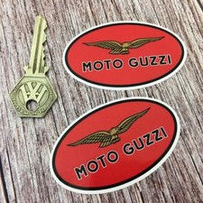 MOTO GUZZI coppia di ADESIVI OVALI ROSSI STILE CLASSICO 75mm Altri accessori per moto price