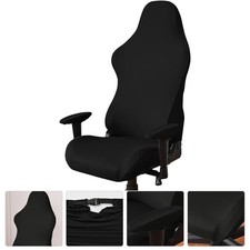 1 Set Coprisedia Elasticizzato Poliestere Nero con Protezioni Braccioli per Sedia Gioco Set Game price