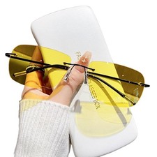 [Feisedy] Occhiali da sole polarizzati, unisex, senza montatura, fotocromatici, protezione UV, U_ Sunglasses Unisex price