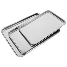 3pz Teglie Acciaio Inox Teglie Rettangolari Antiaderenti Ristorazione Pans price