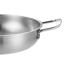 Padelle Argento Manico Doppio Anello 1350ML Spessore Acciaio Inox Flat Bot OU Pans price
