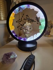 Lampada da tavolo LED cristallo fluorite arcobaleno fluorite pietra preziosa luce USB lampada da scrivania Tavolo Lamp price