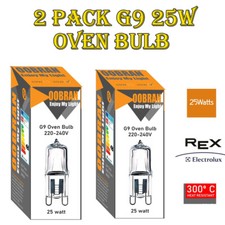 2x Forno Alopin 25w G9 Lampadina Alogena Capsula per Fornello e Microonde Classico Bulb price