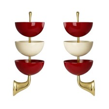 Coppia Lampada Da Parete In Metallo Con Paralume Disco Sconces 3 Luci Parete Sconces price