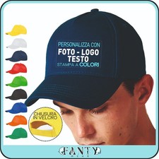 CAPPELLINO CON VISIERA UOMO DONNA PERSONALIZZATO STAMPATO LOGO STAMPA A COLORI Cappello donna price