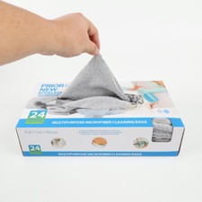 12x 24x Box Microfibra Panno Pulizia Cucina o Auto - Senza Bordi, Panno Lucidante Auto Pulizia Cloths price