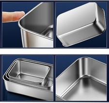 Teglie da Forno in Acciaio Inox Tortiera,Piastra Quadrata in Acciaio Inox con Coperchio Cake Pans price