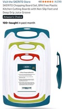 SKERITO Set di Tagliere, Tagliere da Cucina in Plastica Senza BPA Antiscivolo Cutting Boards price