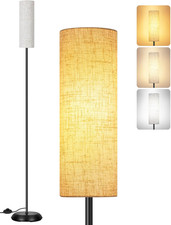 Lampada da terra paralume lino LED regolabile temperatura colore sottile lampada da appoggio 推荐 Floor Lamp price
