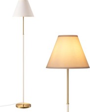 EDISHINE Lampada da terra alta bianco panna lampada da terra paralume in lino Floor Lamp price