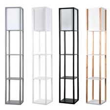 Lampada da terra standard con ripiano portaoggetti in legno da appoggio soggiorno luce alta Floor Lamp price
