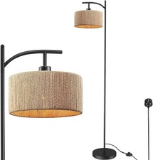ArcoMead Lampada da Terra per Soggiorno, 160 cm Casale Rattan Lampada da Terra, Floor Lamp price