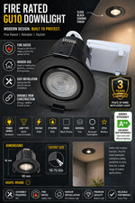 Faretto Downlight LED da incasso ignifugo nero cromato soffitto GU10 inclinazione Spotlight price