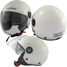 Jet Moto Helmet Long Clear Visor Sunvisor Scooter Approved ECE 22 06 White L Moto Helmets price
