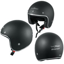Jet Helmet Open Face Motorbike Custom Scooter Matt Black size L Moto Helmets price
