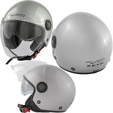 Helmet Jet Moto Sunvisor Clear Long Visor Scooter Approved ECE 22 06 Silver L Moto Helmets price