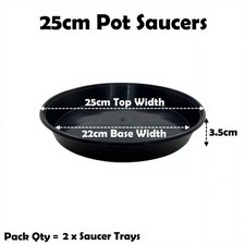 Vaso per piante 25 cm piattino nero alto profondo litri gocciolatoio abbeveratoio quantità = 2 Watering Trough price