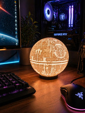 Death Star style Lamp LED – Star wars  – Space sci fi light – Gaming room decor Decorativo Lamp price