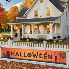 Striscione Halloween per Fence Giardino Garage Arancione Nero Rosso Giardino Fence price