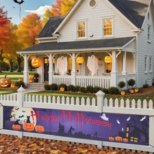 Striscione Halloween per Fence Garage Giardino Viola Nero Giardino Fence price
