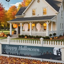 Striscione Halloween per Fence Garage Giardino Esterno Nero Blu Giardino Fence price