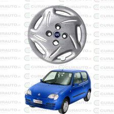 1 COPRICERCHIO - COPPA RUOTA PER FIAT SEICENTO (600) LOGO BLU - D13" Copricerchio price