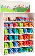 Trenino in legno con nome da comporre - lettere colorate - giocattolo in legno Giocattoli in legno price