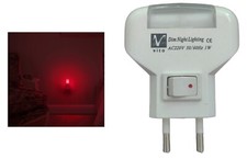 LAMPADA LED NOTTURNA ROSSA CON INTERRUTTORE 220V PRESA MURO LUCE notte LAMPADINA Luce notturna price