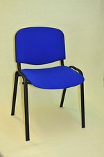 Sedia da Ufficio Fissa TESSUTO BLU da Conferenza Sala Attesa Riunione Convegni Sedia da ufficio price