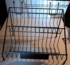 Espositore porta spezie da cucina in filo di metallo nero, da appoggio/appendere, set di 2 Spice Set & Racks price