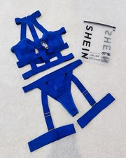 Set Lingerie Blu Shein Con Bretelle Taglia S Nuovo Reggiseno price