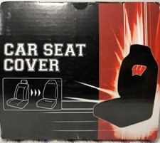 Wisconsin Badgers ✅ Coprisedile Auto Nero ✅ Premium Ricamato ✅ NCAA ✅ Nuovo Seggiolino Auto Cushion price