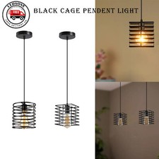 Lampada a sospensione da soffitto vintage paralume industriale nero metallo filo gabbia lampade Pendente Light price