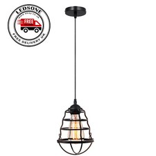 Paralume a sospensione soffitto vintage industriale gabbia metallo filo paralume Pendente Light price