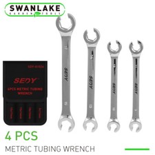4PC Flare Nut Wrench Fully Polished Metric MM Brake Line Wrenches with Pouch Brakes price