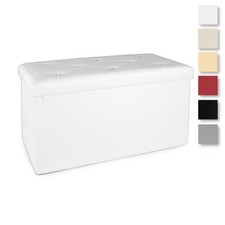 Panca rettangolare Pouf contenitore Ottoman in simil pelle con strass Y946 Pouf price