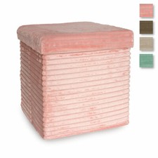 Pouf contenitore Cubo salvaspazio Ottoman di Enrico Coveri in flannel U964 Pouf price