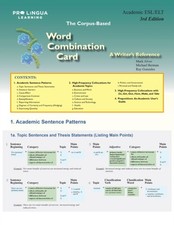 Word Combination Card A Writer's Reference by Mark Alves (Cards) Straniera Linguaggio Cards price