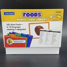 Lakeshore Foods Foto Card Biblioteca Età 3+ 14 Lingue 5 Categorie Educativa Straniera Linguaggio Cards price