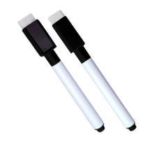 PENNARELLO PER LAVAGNA MAGNETICA A SECCO CON MAGNETE CANCELLABILE nero calamita Pennarello price