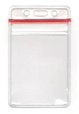 2 PORTA BADGE CARTA D'IDENTITÀ ZIP-LOCK - PORTA NOMI VERTICALE/ORIZZONTALE RESISTENTE Supporto per Card Uomo price