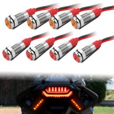 Mini Luci di Direzione LED Universali 12V 24V Rosso Ambra Metallo per Moto Auto Fai da Te Moto Lights price