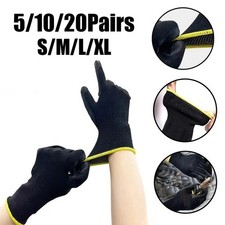 Guanti da Lavoro Nylon Nero Rivestiti PU Antiscivolo Traspiranti Sicurezza Fabbrica Giardinaggio Work Guanti price