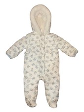 Tuta da neve bambino 3-6 mesi con cappuccio bianco panna invernale di Nicole Miller usata Snowsuit Bebè price