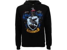 Felpa Harry Potter Corvonero. Cappuccio e  Tasche. Abbigliamento Ragazzo Adulto Felpa Ragazzo price